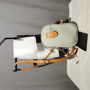 Divina Firenze Genuine Italian  Pebble Leather Suede Interior Crossbody Bag NWT